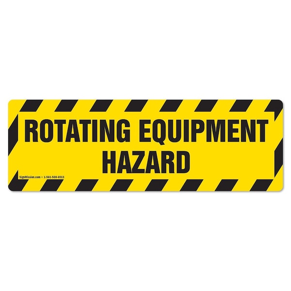 Rotating Equipment Hazard 18in Non-Slip Floor Marker, 12PK, 16 in L, 16 in H, FD-2-R-16-12PK-99828